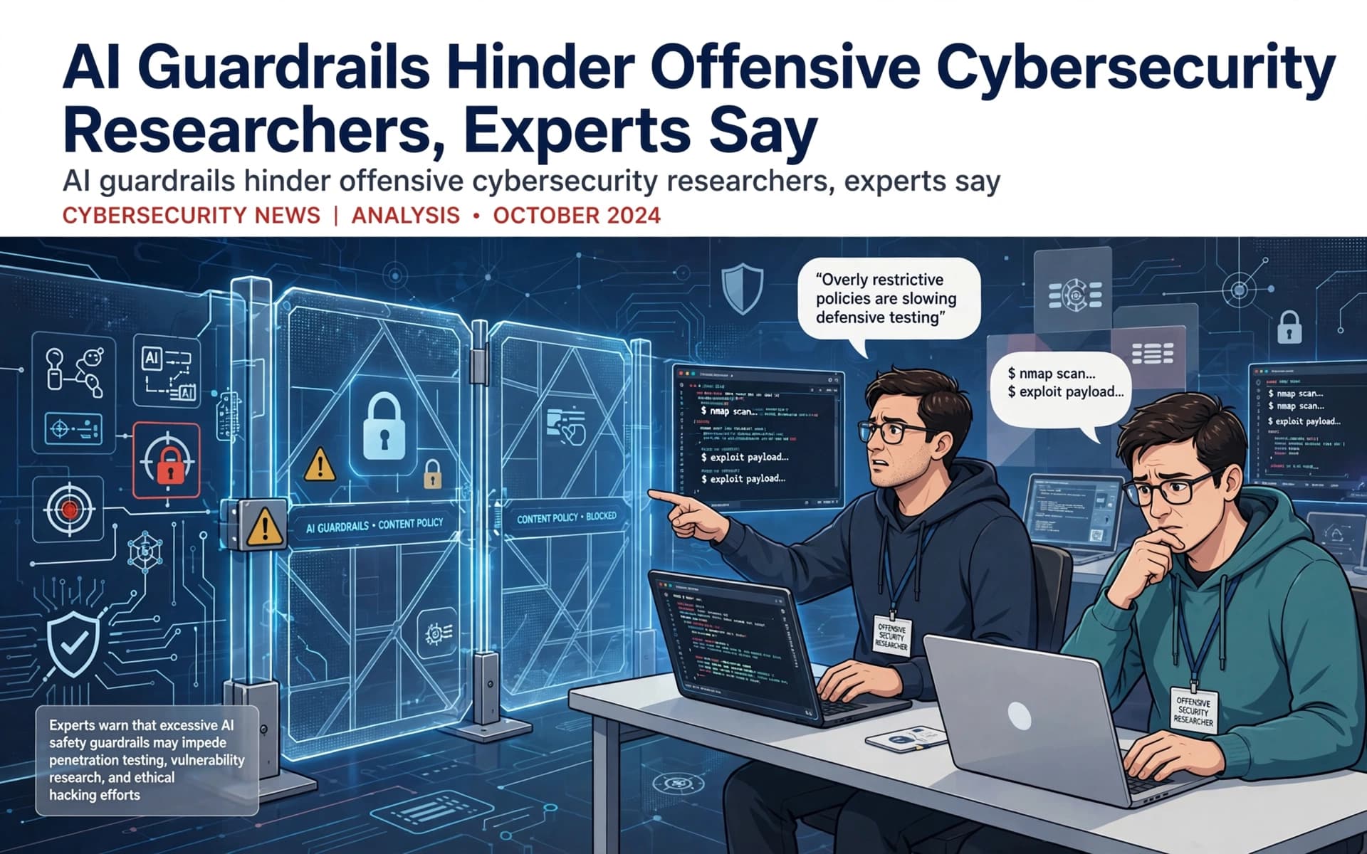 AI Guardrails Hinder Offensive Cybersecurity Researchers, Experts Say