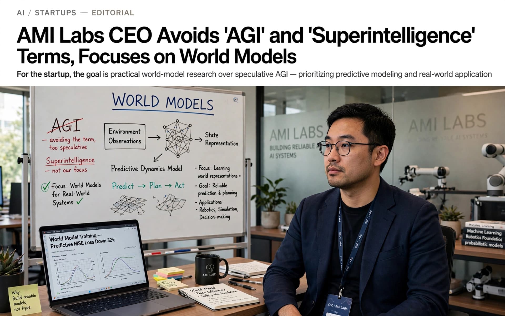 AMI Labs CEO Avoids 'AGI' and 'Superintelligence' Terms, Focuses on World Models