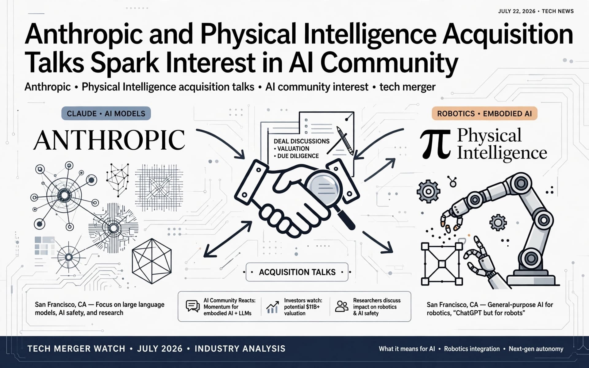 Anthropic and Physical Intelligence Acquisition Talks Spark Interest in AI Community