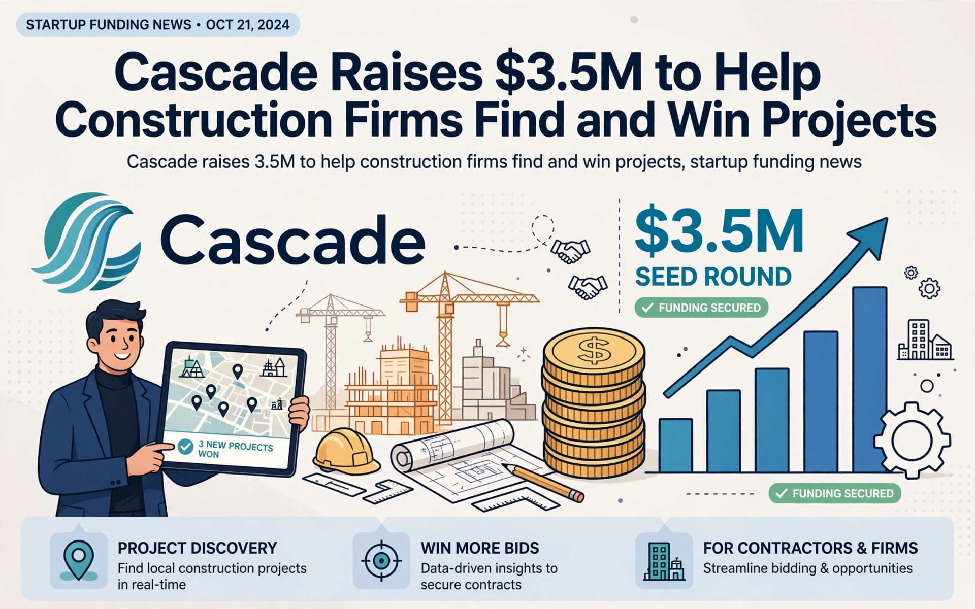 Cascade Raises $3.5M to Help Construction Firms Find and Win Projects