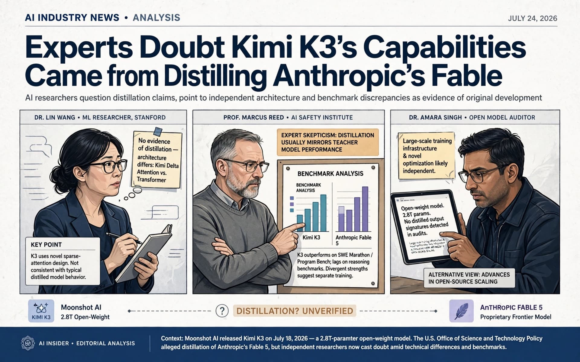 Experts Doubt Kimi K3's Capabilities Came from Distilling Anthropic's Fable