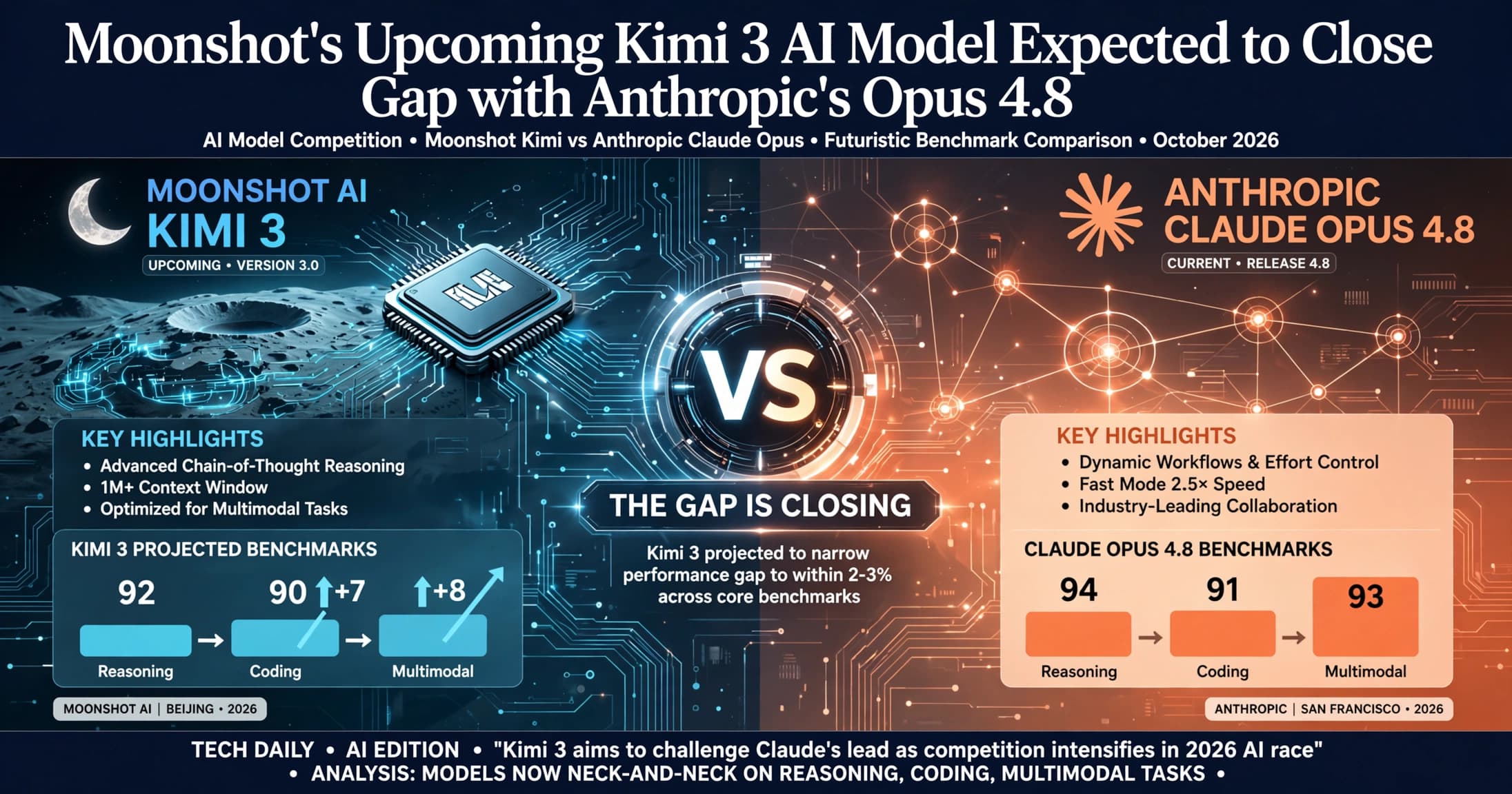 Moonshot's Upcoming Kimi 3 AI Model Expected to Close Gap with Anthropic's Opus 4.8