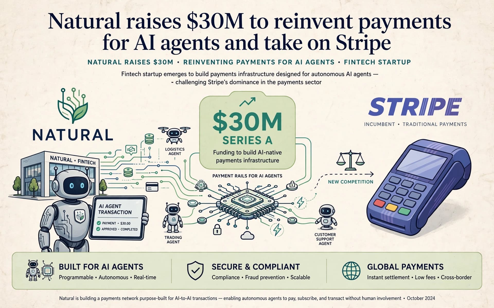 Natural raises $30M to reinvent payments for AI agents and take on Stripe