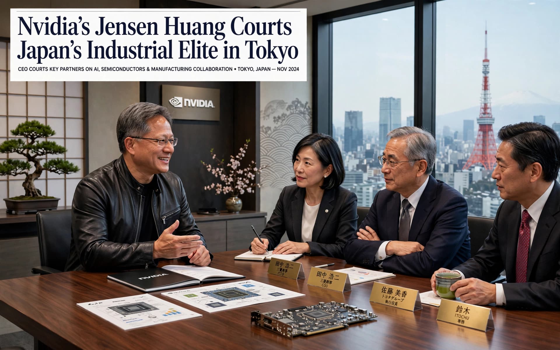 Nvidia's Jensen Huang Courts Japan's Industrial Elite in Tokyo