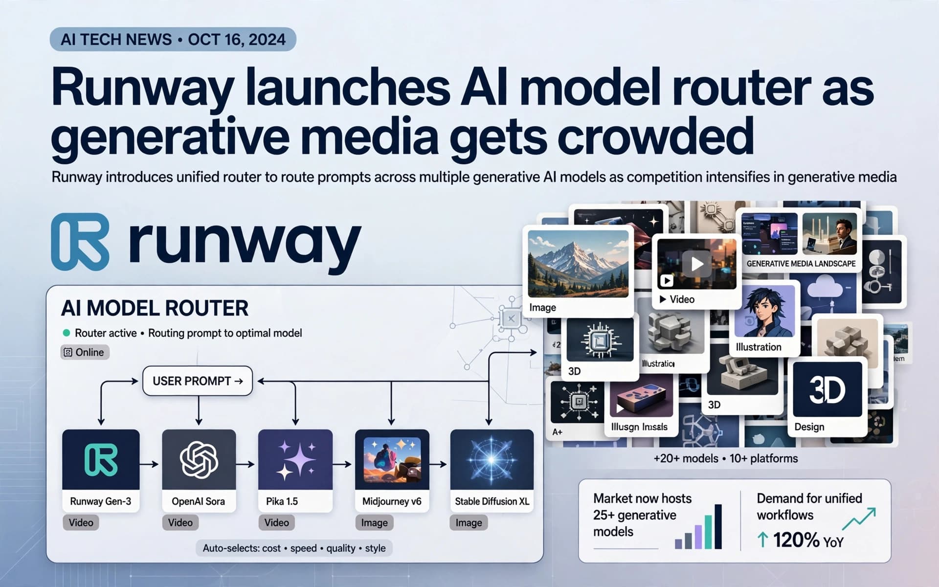 Runway launches AI model router as generative media gets crowded