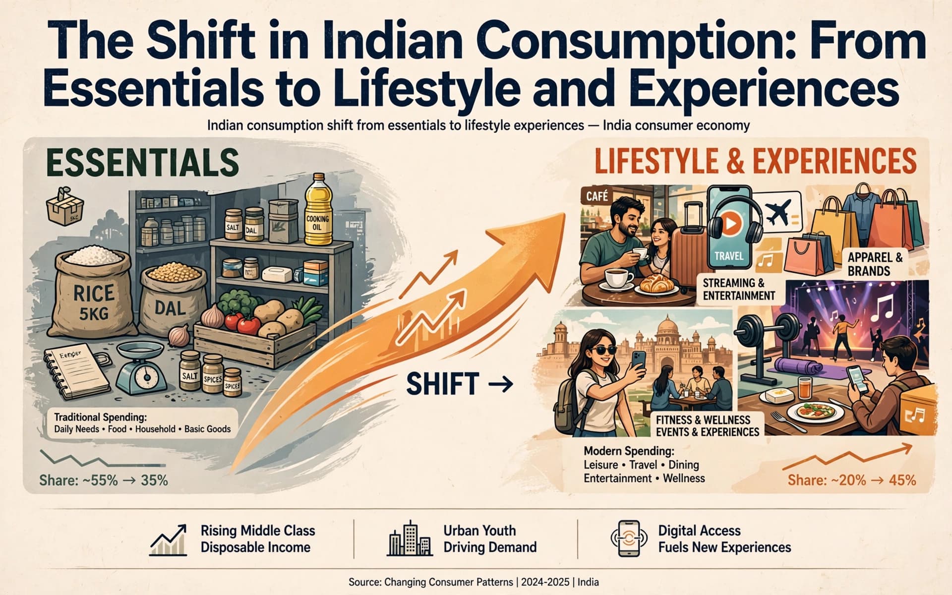 The Shift in Indian Consumption: From Essentials to Lifestyle and Experiences