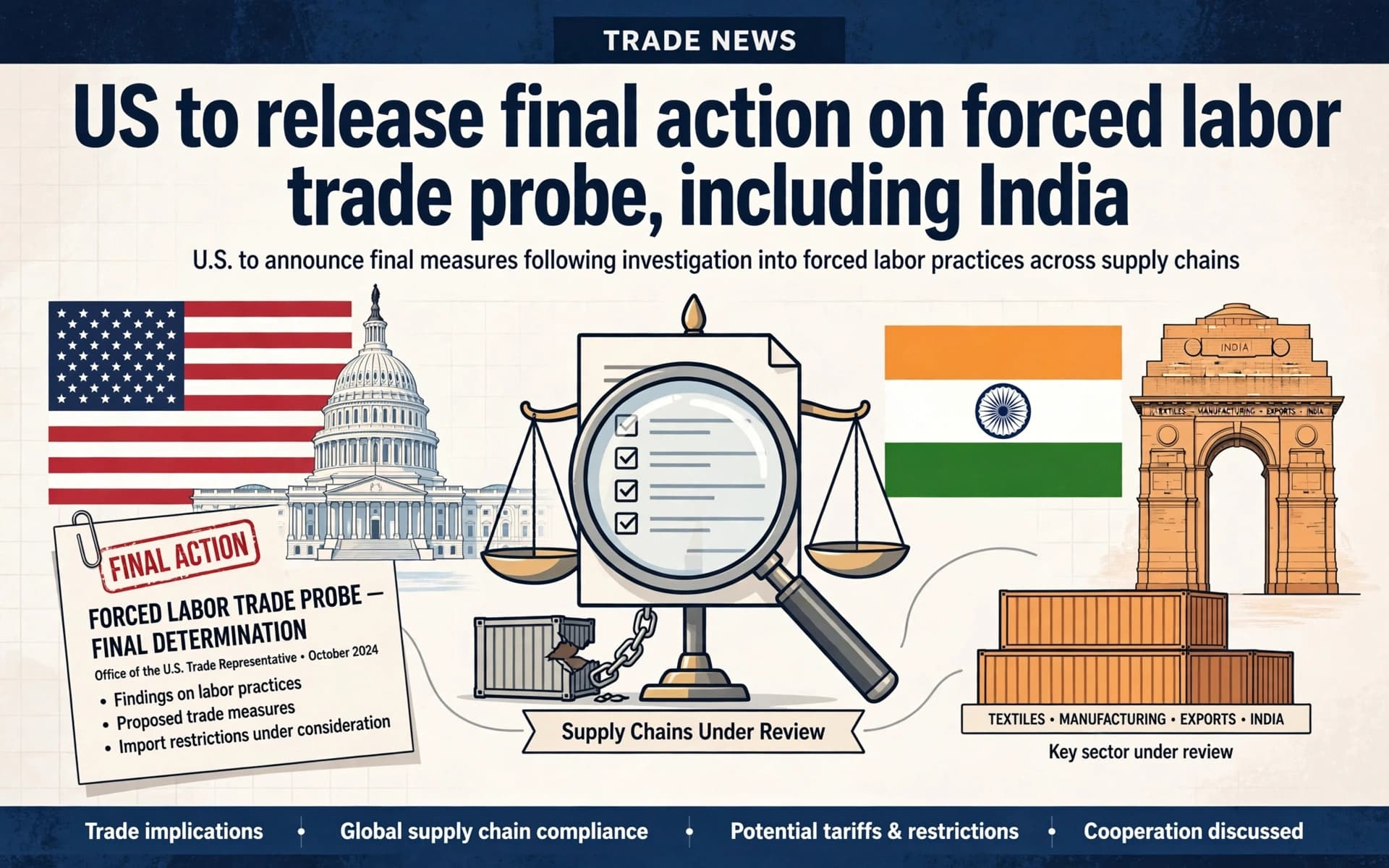 US to release final action on forced labor trade probe, including India