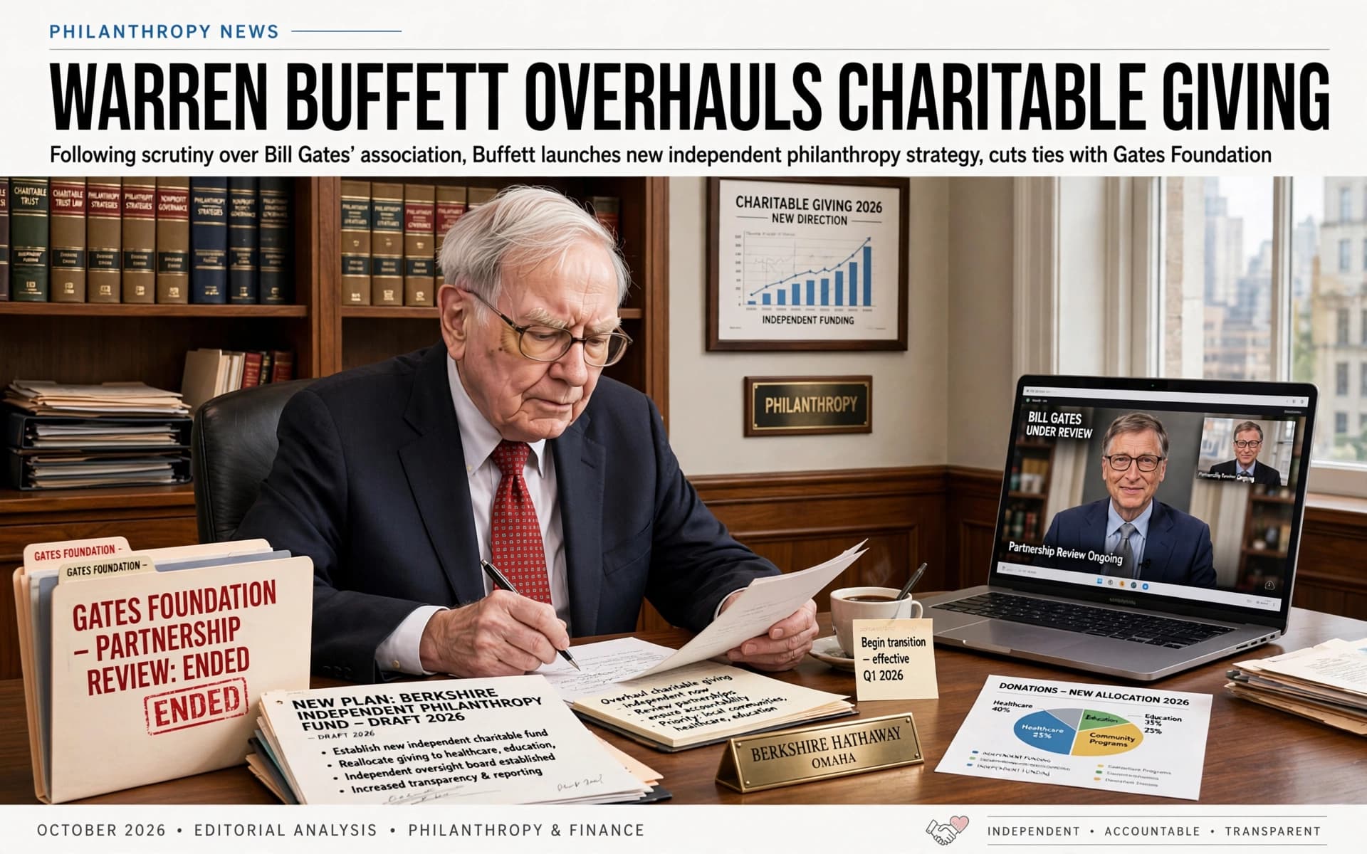 Warren Buffett overhauls charitable giving after Bill Gates' association with Jeffrey Epstein