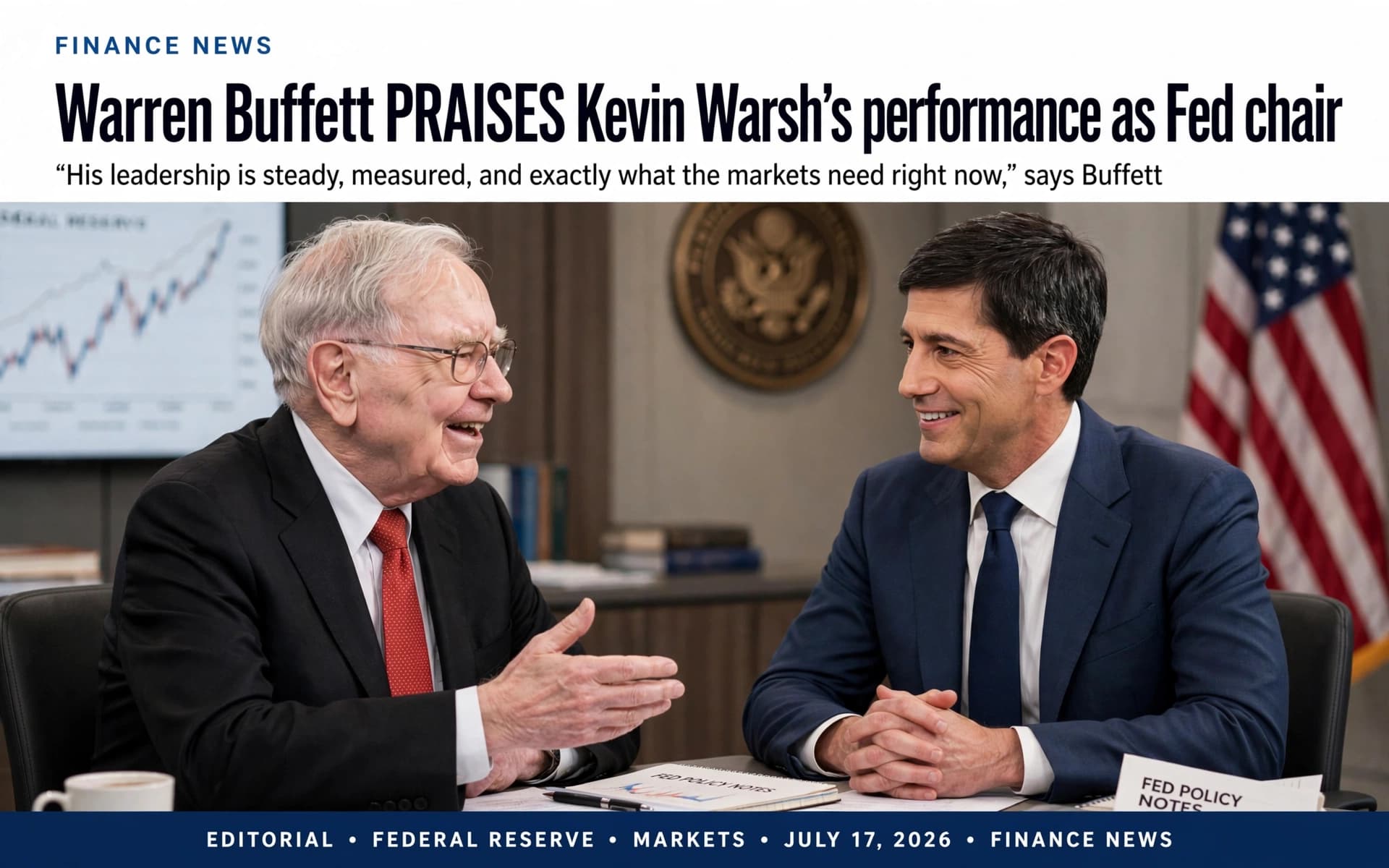Warren Buffett praises Kevin Warsh's performance as Fed chair