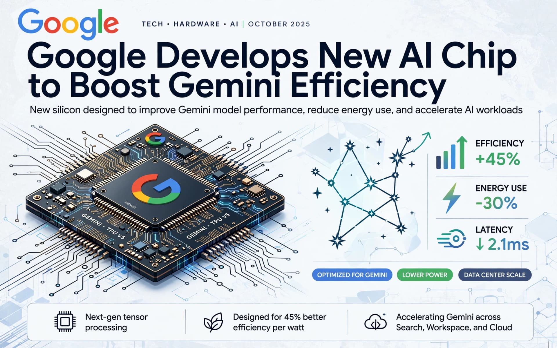 Google Develops New AI Chip to Boost Gemini Efficiency