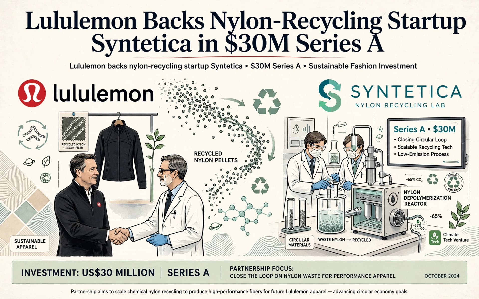 Lululemon Backs Nylon-Recycling Startup Syntetica in $30M Series A