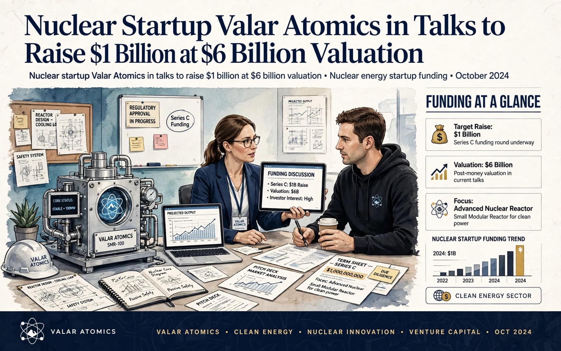 Nuclear Startup Valar Atomics in Talks to Raise $1 Billion at $6 Billion Valuation
