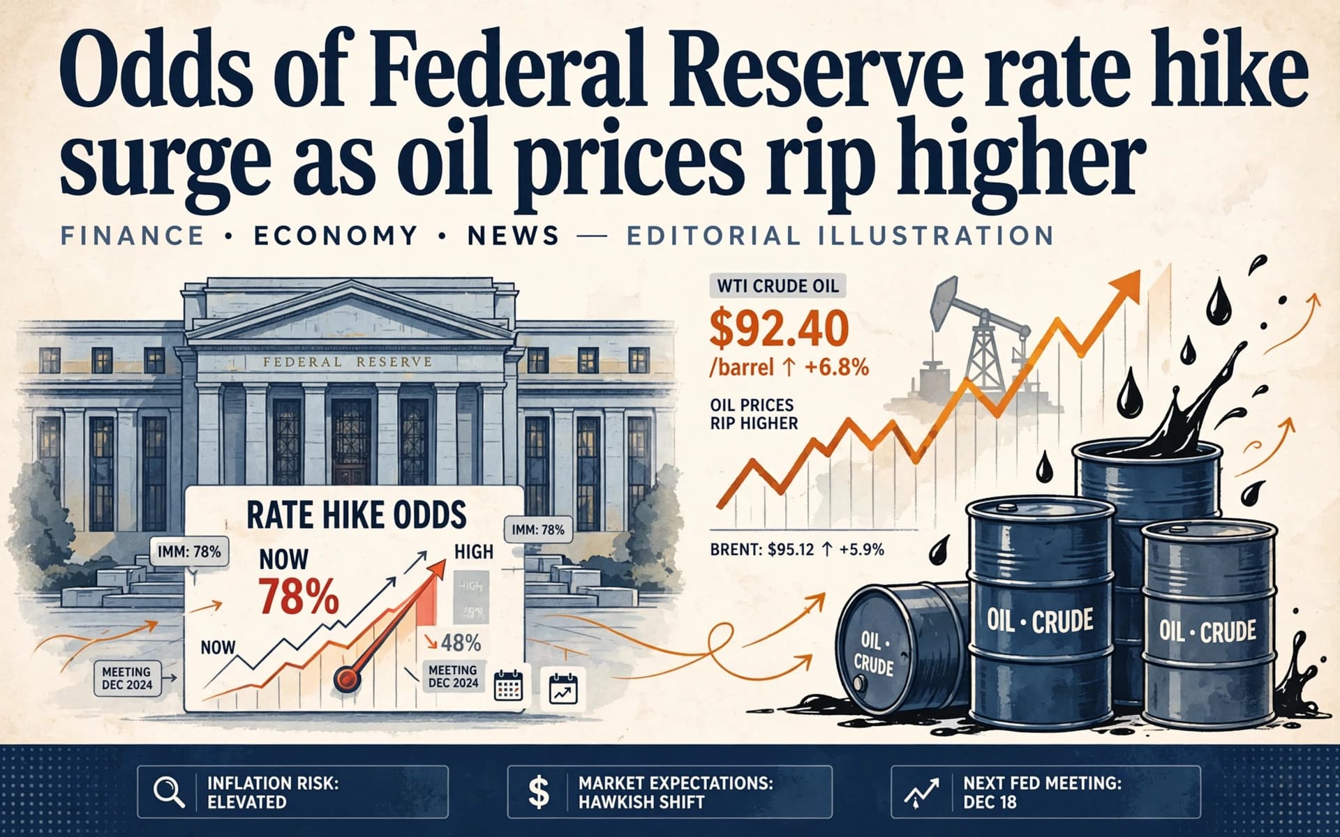 Odds of Federal Reserve rate hike surge as oil prices rip higher