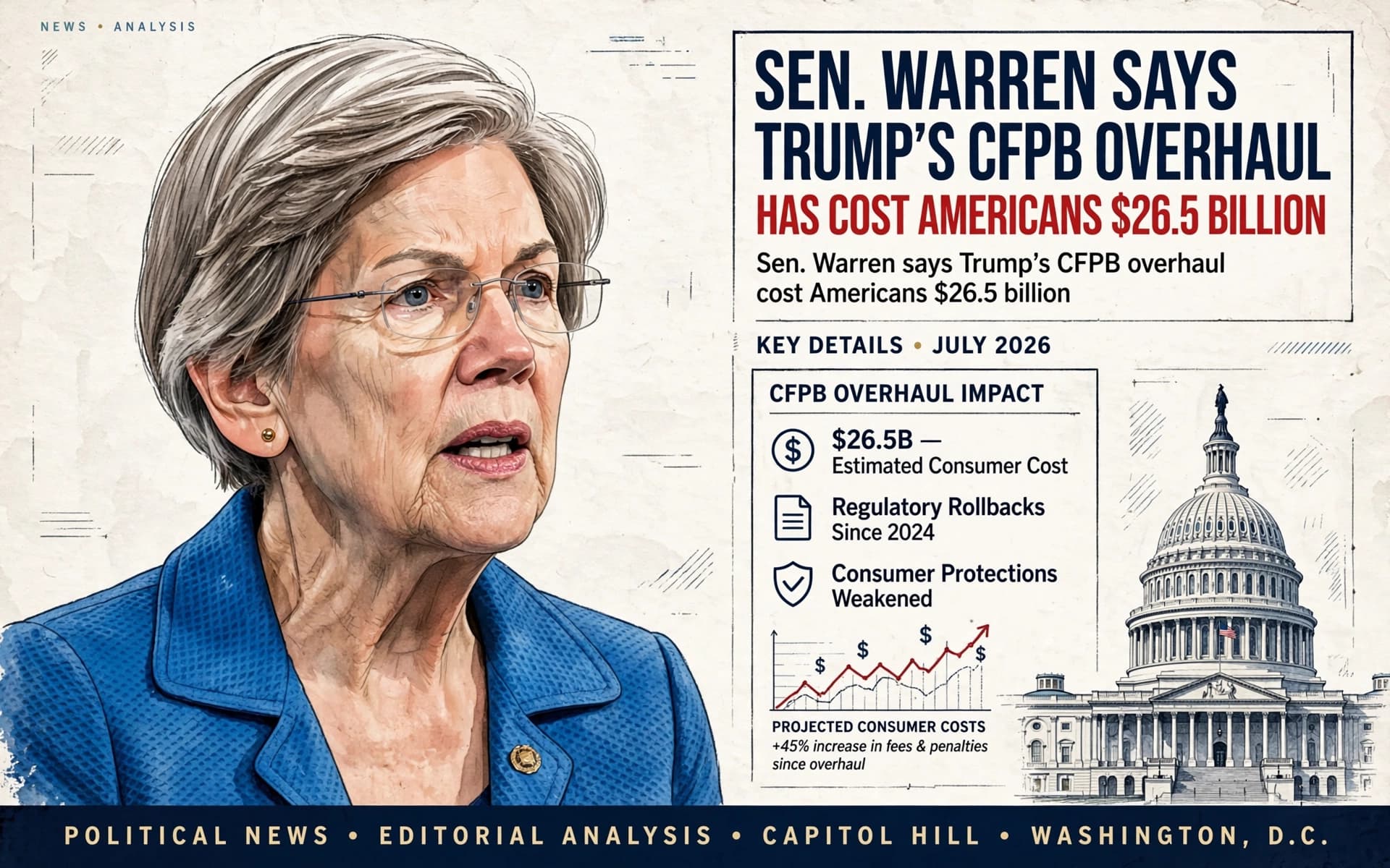 Sen. Warren says Trump's CFPB overhaul has cost Americans $26.5 billion