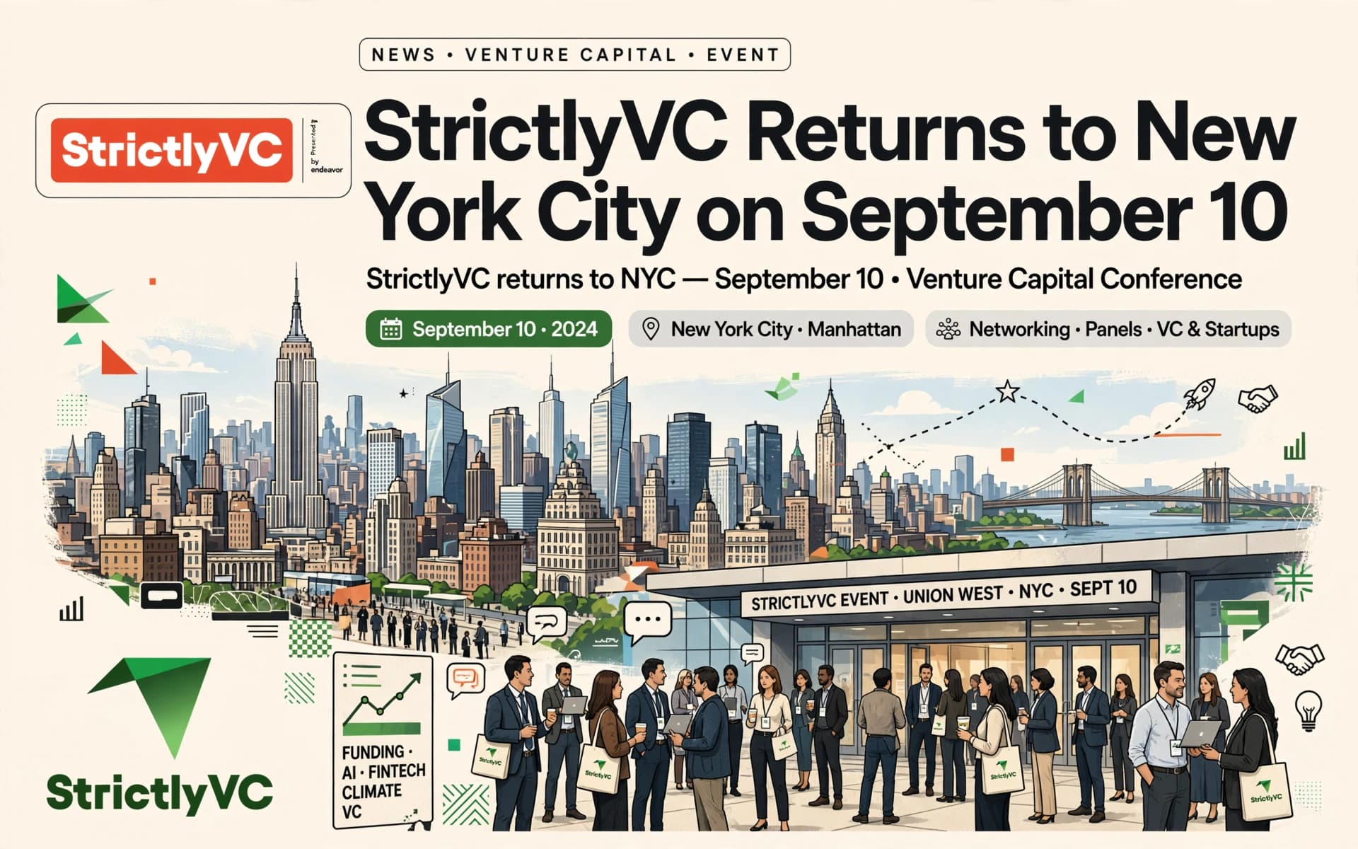 StrictlyVC Announces Return to NYC for September 10 Amidst Surging New York Startup Funding