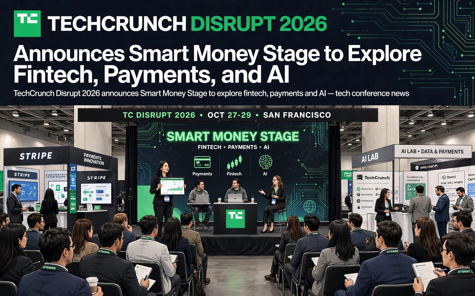 TechCrunch Disrupt 2026 Announces Smart Money Stage to Explore Fintech, Payments, and AI