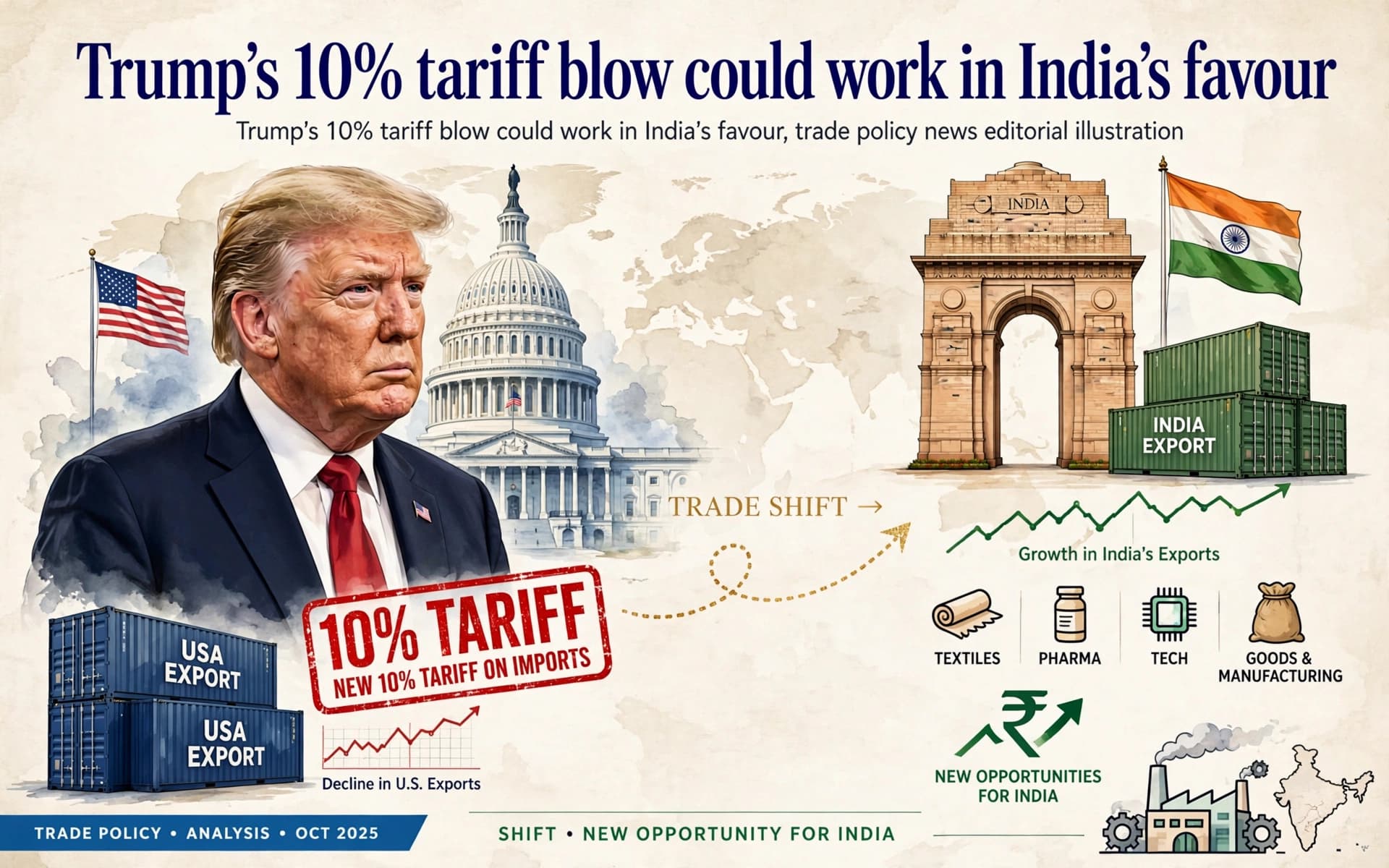 Trump's 10% tariff blow could work in India's favour