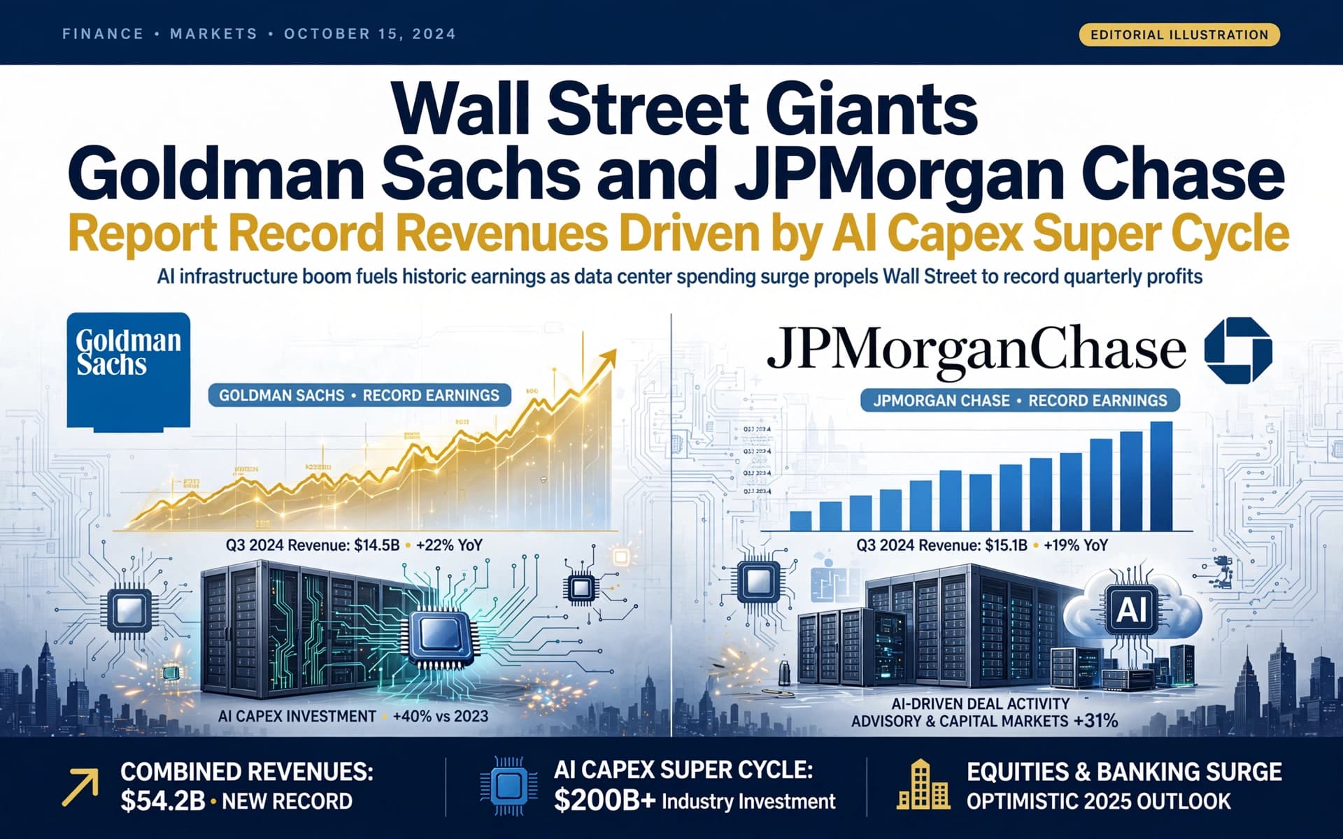 Wall Street Giants Goldman Sachs and JPMorgan Chase Report Record Revenues Driven by AI Capex Super Cycle