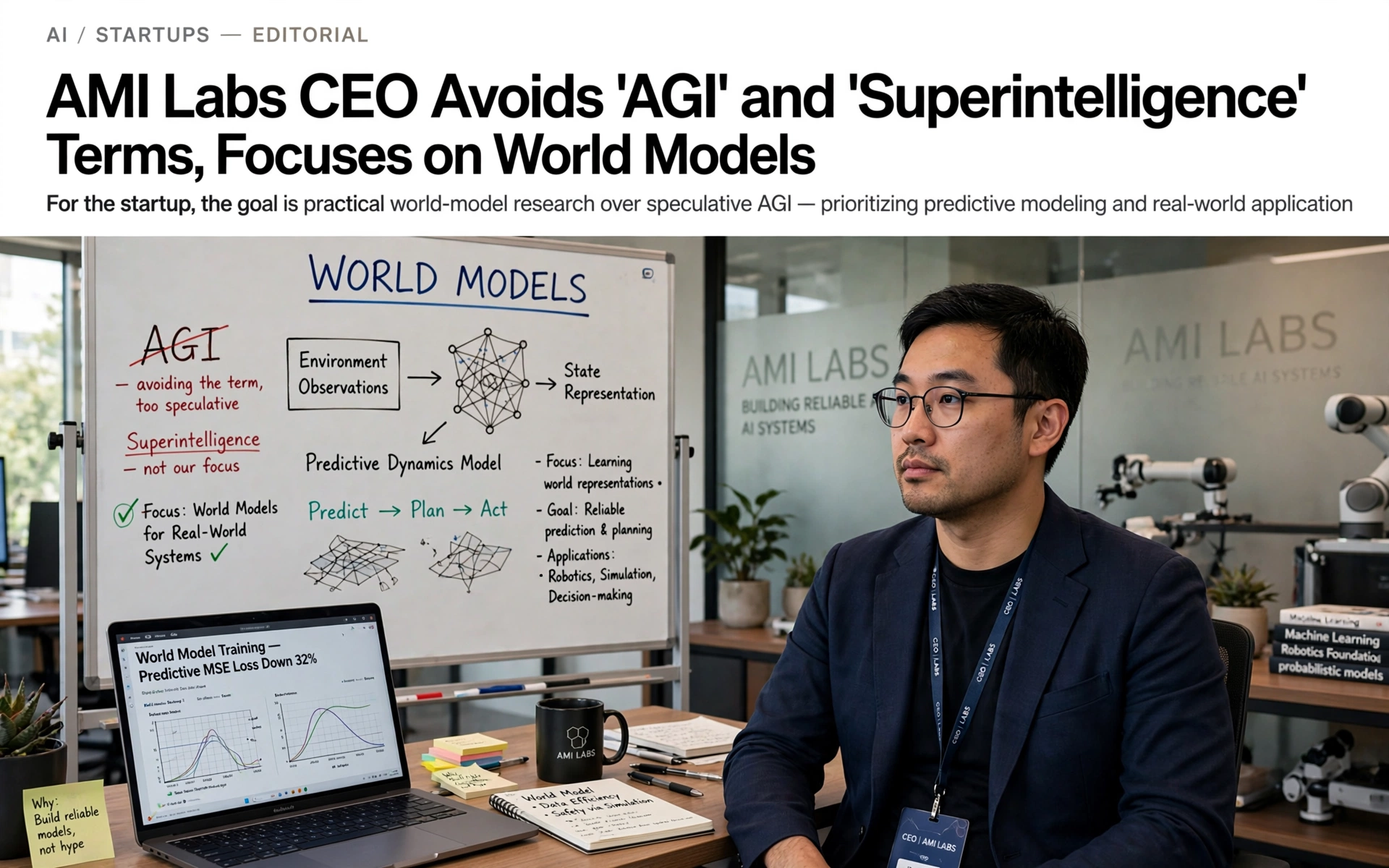 AMI Labs CEO Avoids 'AGI' and 'Superintelligence' Terms, Focuses on World Models