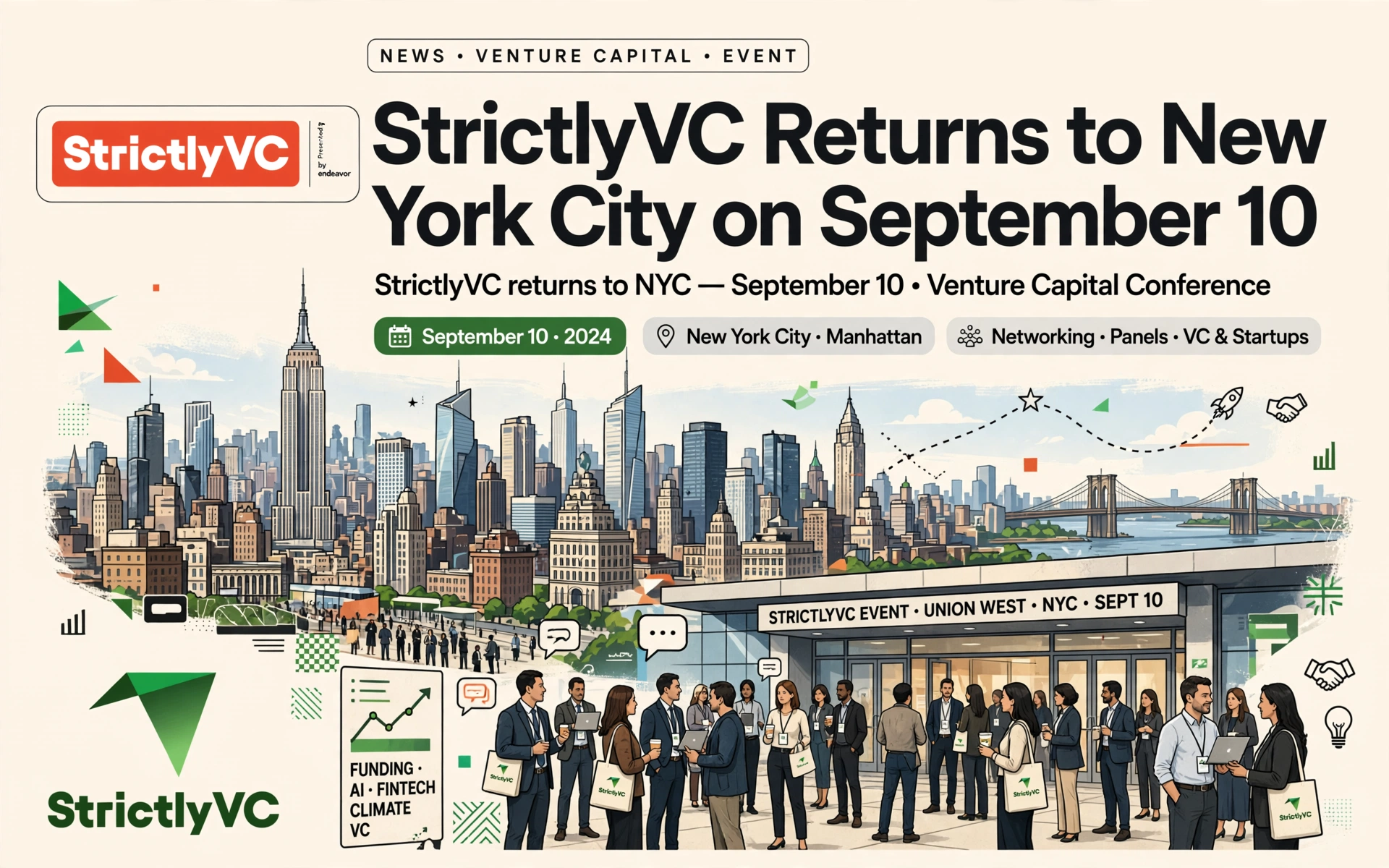 StrictlyVC Announces Return to NYC for September 10 Amidst Surging New York Startup Funding